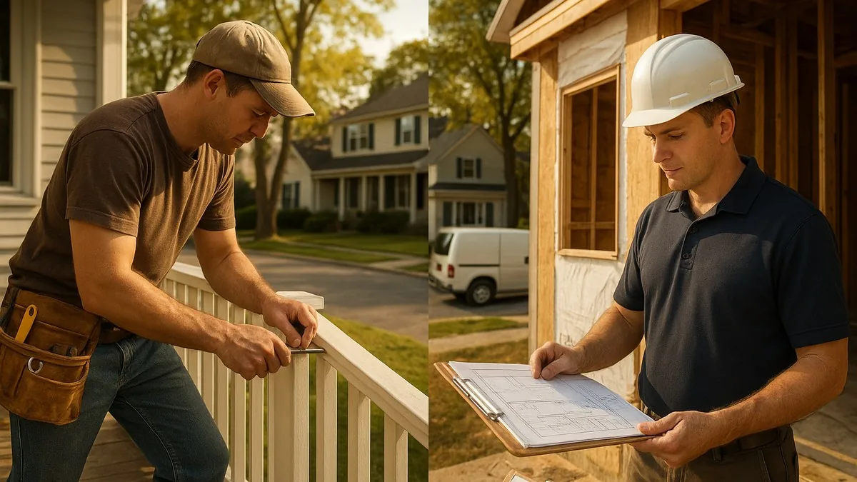 A licensed contractor reviewing plans on a Media, PA jobsite